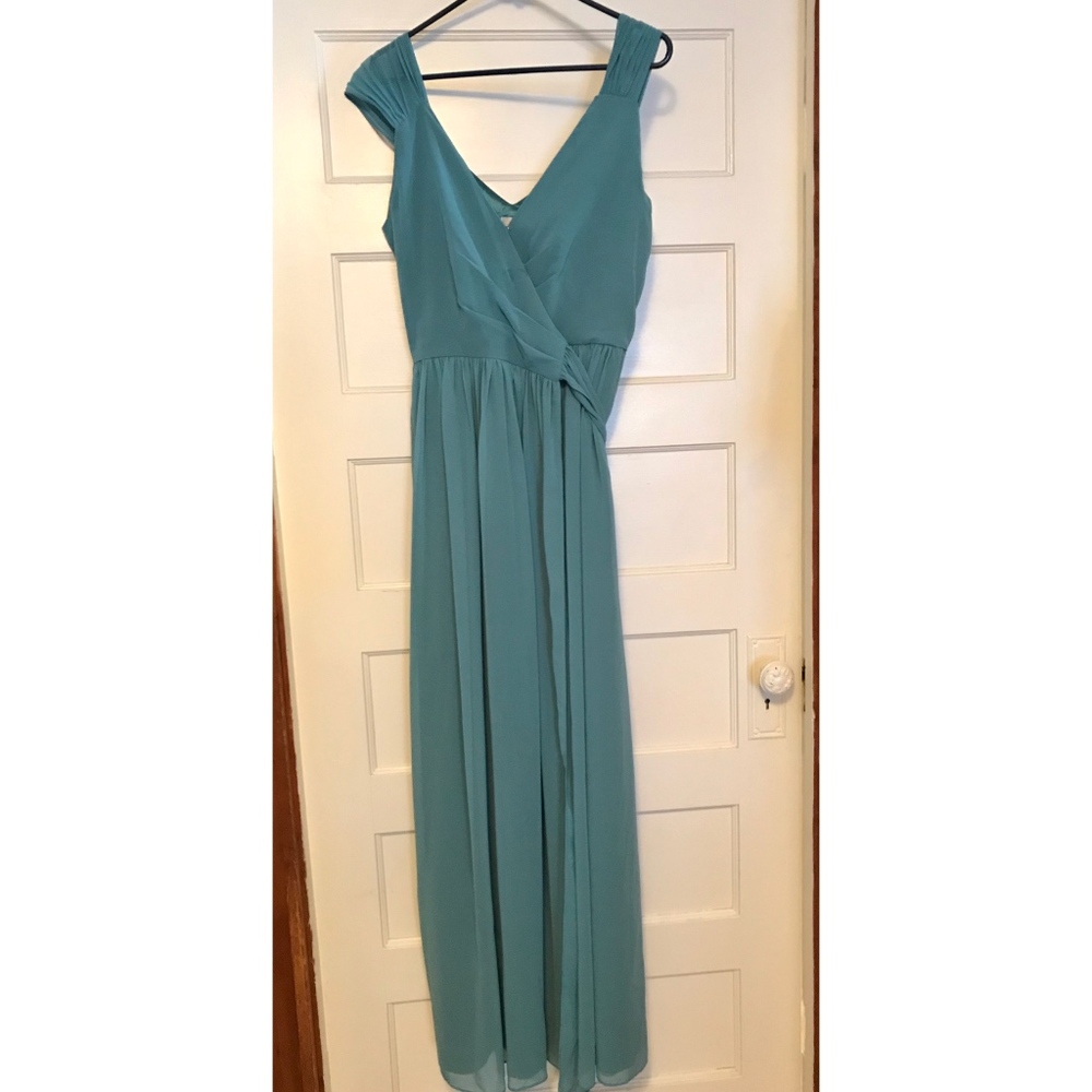 Bill Levkoff Teal Bridesmaid Dress